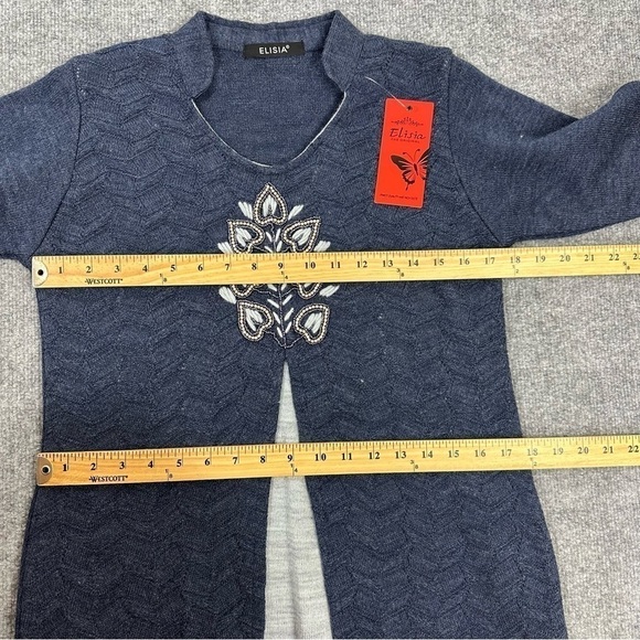 Elisia  Dress Sweater Sz S Long Slits Knit NWT - Picture 9 of 14